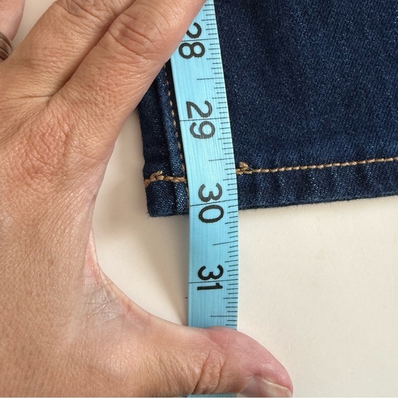 Old Navy Mid Rise Wow Boot Cut Dark Blue Jeans Denim Size 14 - Picture 10 of 12